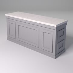 Стол для цветочного магазина БУКЕТ №6К, столешница из искусственного камня, Серый