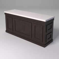 Стол для цветочного магазина БУКЕТ №6К, столешница из искусственного камня, Дуб Венге