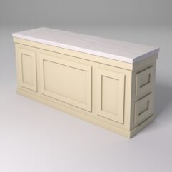 Стол для цветочного магазина БУКЕТ №6К, столешница из искусственного камня, Крем Вайс