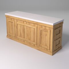 Стол для цветочного магазина БУКЕТ №6К, столешница из искусственного камня, Дуб Золотистый