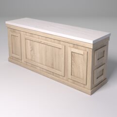 Стол для цветочного магазина БУКЕТ №7К, столешница из искусственного камня, Дуб Сонома