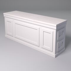 Стол для цветочного магазина БУКЕТ №7К, столешница из искусственного камня, Белый