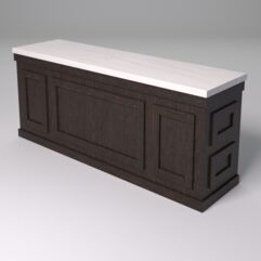 Стол для цветочного магазина БУКЕТ №7К, столешница из искусственного камня, Дуб Венге