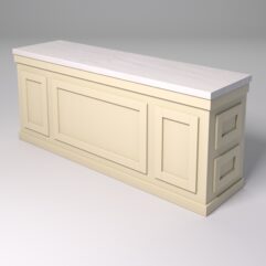 Стол для цветочного магазина БУКЕТ №7К, столешница из искусственного камня, Крем Вайс