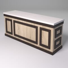 Стол для цветочного магазина БУКЕТ №7К, столешница из искусственного камня, Дуб Сонома + Дуб Венге