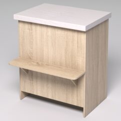 Стол ФЛОРИСТ №1К, столешница из искусственного камня, Дуб Сонома