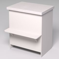 Стол ФЛОРИСТ №1К, столешница из искусственного камня, Белый