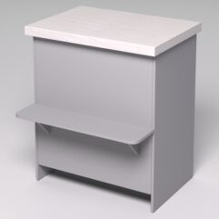 Стол ФЛОРИСТ №1К, столешница из искусственного камня, Серый