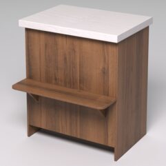 Стол ФЛОРИСТ №1К, столешница из искусственного камня, Орех