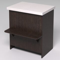 Стол ФЛОРИСТ №1К, столешница из искусственного камня, Дуб Венге