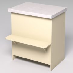 Стол ФЛОРИСТ №1К, столешница из искусственного камня, Крем Вайс