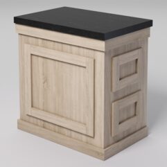 Стол для цветочного магазина БУКЕТ №1Л, столешница из искусственного камня, Дуб Сонома