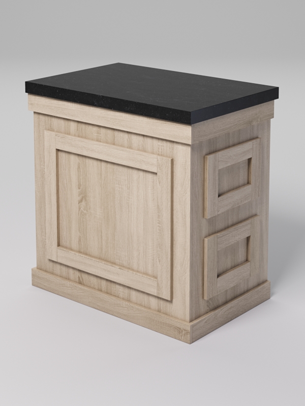 Стол для цветочного магазина БУКЕТ №1Л, столешница из искусственного камня, Дуб Сонома