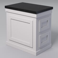 Стол для цветочного магазина БУКЕТ №1Л, столешница из искусственного камня, Белый