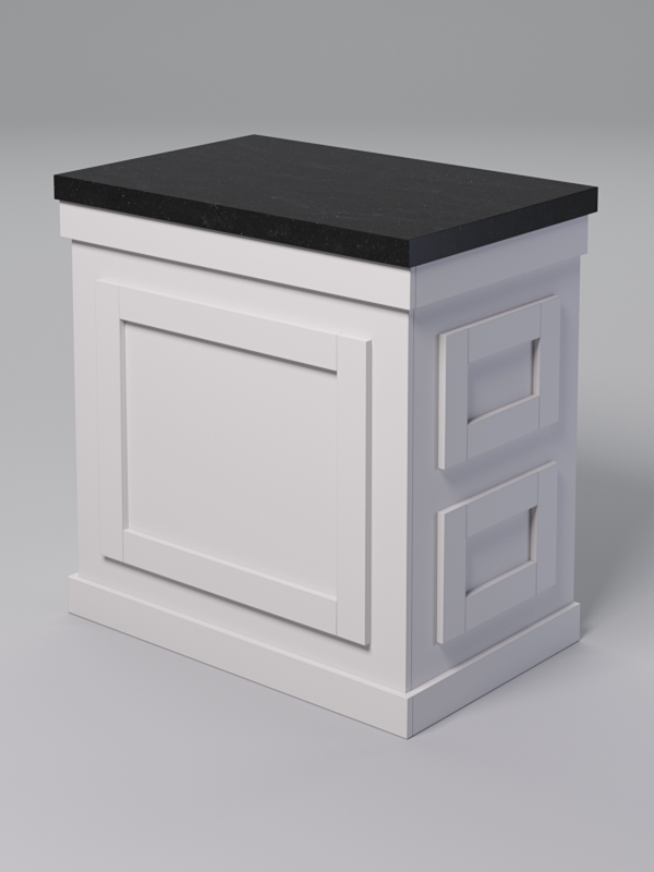 Стол для цветочного магазина БУКЕТ №1Л, столешница из искусственного камня, Белый