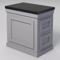 Стол для цветочного магазина БУКЕТ №1Л, столешница из искусственного камня, Серый