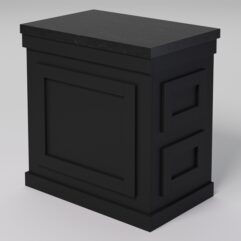 Стол для цветочного магазина БУКЕТ №1Л, столешница из искусственного камня, Черный