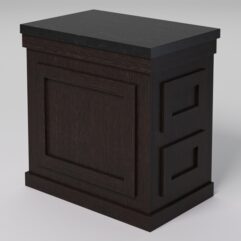 Стол для цветочного магазина БУКЕТ №1Л, столешница из искусственного камня, Дуб Венге