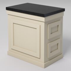 Стол для цветочного магазина БУКЕТ №1Л, столешница из искусственного камня, Крем Вайс