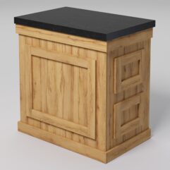 Стол для цветочного магазина БУКЕТ №1Л, столешница из искусственного камня, Дуб Золотистый