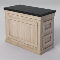 Стол для цветочного магазина БУКЕТ №2Л, столешница из искусственного камня, Дуб Сонома