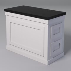 Стол для цветочного магазина БУКЕТ №2Л, столешница из искусственного камня, Белый