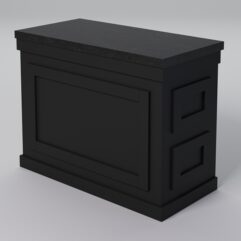 Стол для цветочного магазина БУКЕТ №2Л, столешница из искусственного камня, Черный