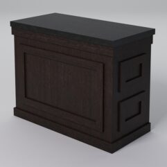 Стол для цветочного магазина БУКЕТ №2Л, столешница из искусственного камня, Дуб Венге