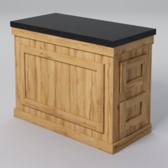 Стол для цветочного магазина БУКЕТ №2Л, столешница из искусственного камня, Дуб Золотистый