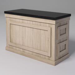 Стол для цветочного магазина БУКЕТ №3Л, столешница из искусственного камня, Дуб Сонома