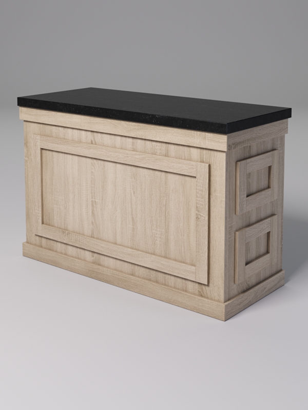 Стол для цветочного магазина БУКЕТ №3Л, столешница из искусственного камня, Дуб Сонома