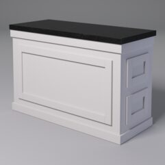 Стол для цветочного магазина БУКЕТ №3Л, столешница из искусственного камня, Белый