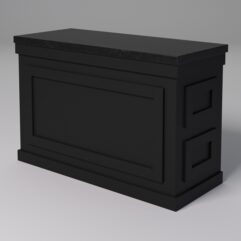 Стол для цветочного магазина БУКЕТ №3Л, столешница из искусственного камня, Черный