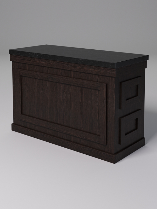 Стол для цветочного магазина БУКЕТ №3Л, столешница из искусственного камня, Дуб Венге