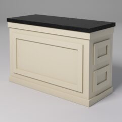 Стол для цветочного магазина БУКЕТ №3Л, столешница из искусственного камня, Крем Вайс