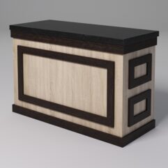 Стол для цветочного магазина БУКЕТ №3Л, столешница из искусственного камня, Дуб Сонома + Дуб Венге