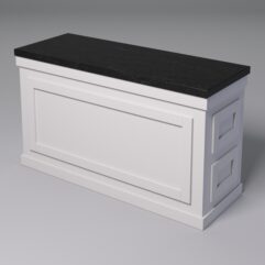 Стол для цветочного магазина БУКЕТ №4Л, столешница из искусственного камня, Белый