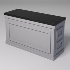 Стол для цветочного магазина БУКЕТ №4Л, столешница из искусственного камня, Серый