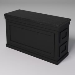 Стол для цветочного магазина БУКЕТ №4Л, столешница из искусственного камня, Черный