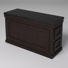 Стол для цветочного магазина БУКЕТ №4Л, столешница из искусственного камня, Дуб Венге