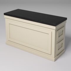 Стол для цветочного магазина БУКЕТ №4Л, столешница из искусственного камня, Крем Вайс