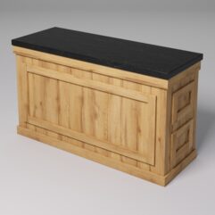 Стол для цветочного магазина БУКЕТ №4Л, столешница из искусственного камня, Дуб Золотистый