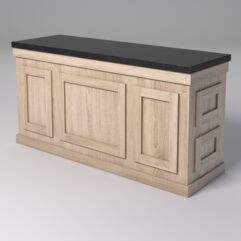 Стол для цветочного магазина БУКЕТ №5Л, столешница из искусственного камня, Дуб Сонома