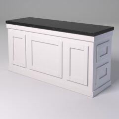 Стол для цветочного магазина БУКЕТ №5Л, столешница из искусственного камня, Белый