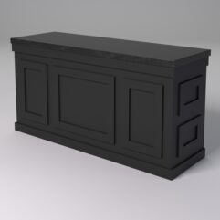 Стол для цветочного магазина БУКЕТ №5Л, столешница из искусственного камня, Черный