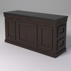 Стол для цветочного магазина БУКЕТ №5Л, столешница из искусственного камня, Дуб Венге