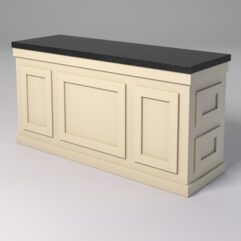 Стол для цветочного магазина БУКЕТ №5Л, столешница из искусственного камня, Крем Вайс