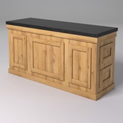 Стол для цветочного магазина БУКЕТ №5Л, столешница из искусственного камня, Дуб Золотистый