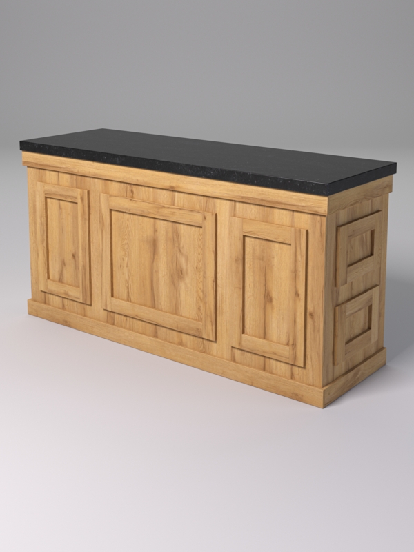 Стол для цветочного магазина БУКЕТ №5Л, столешница из искусственного камня, Дуб Золотистый