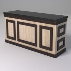 Стол для цветочного магазина БУКЕТ №5Л, столешница из искусственного камня, Дуб Сонома + Дуб Венге